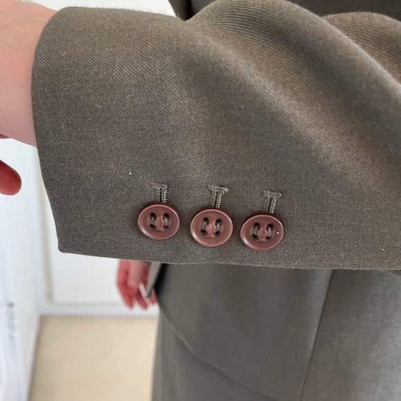 EUC Anne Klein dark green jacket & skirt suit size 4P - Picture 3 of 9